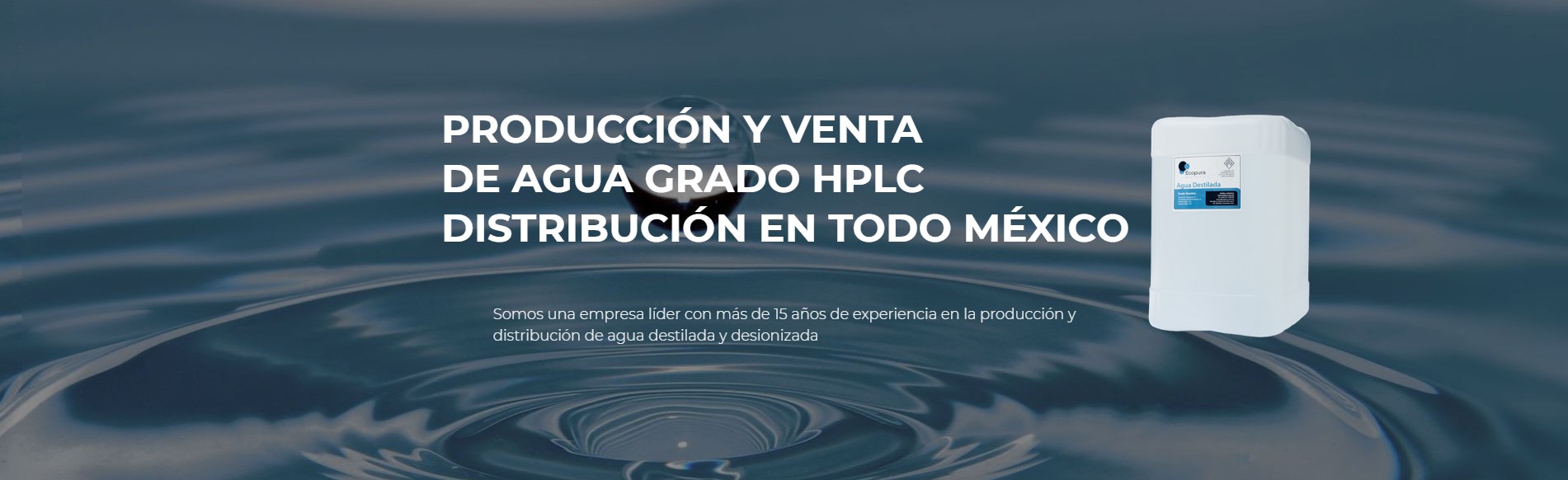 Agua Grado HPLC / Ecopura